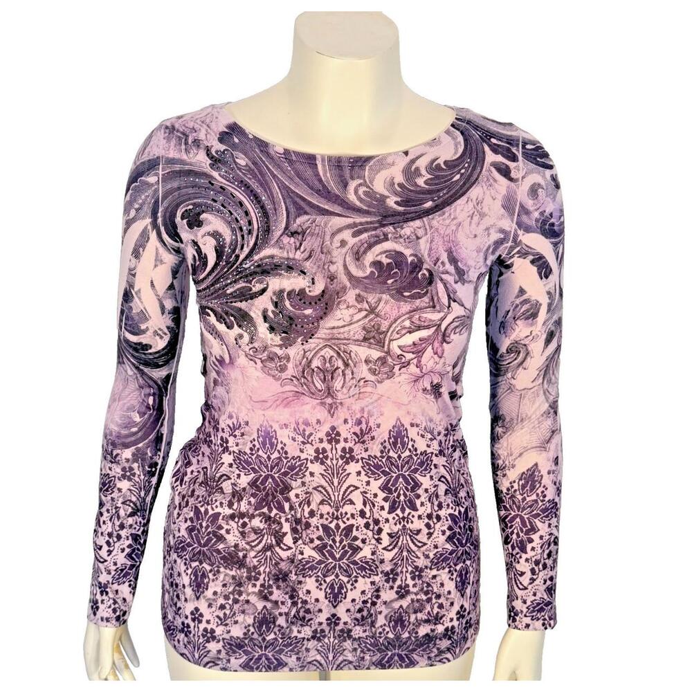 B.L.E.U Shirt Women S Purple Polyester